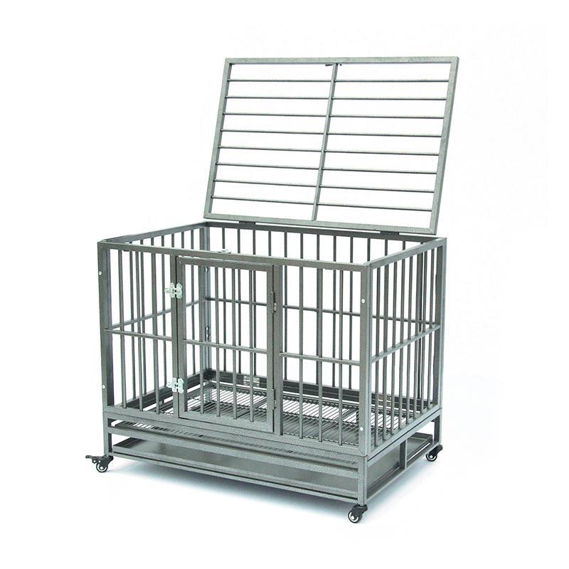 Otevřená horní těžká trubice kovová psí klece Otevřená horní těžká trubice kovová psí klece