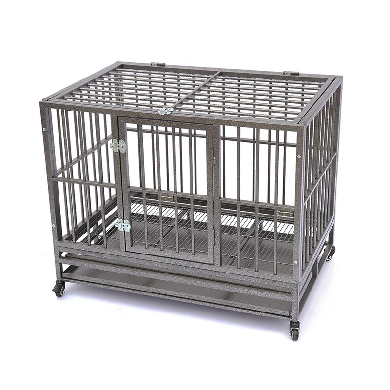 Otevřená horní těžká trubice kovová psí klece Otevřená horní těžká trubice kovová psí klece