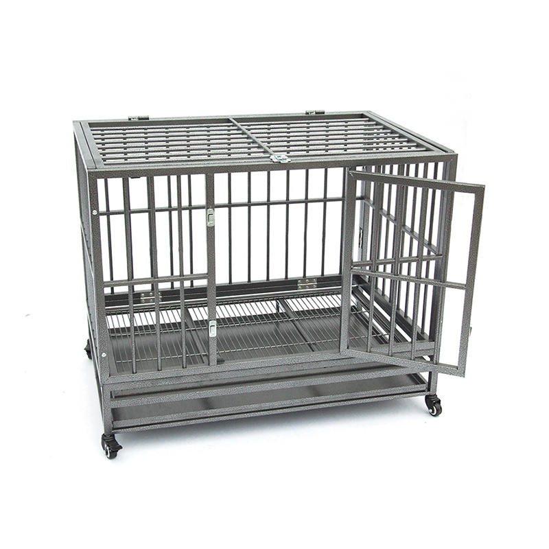 Otevřená horní těžká trubice kovová psí klece Otevřená horní těžká trubice kovová psí klece