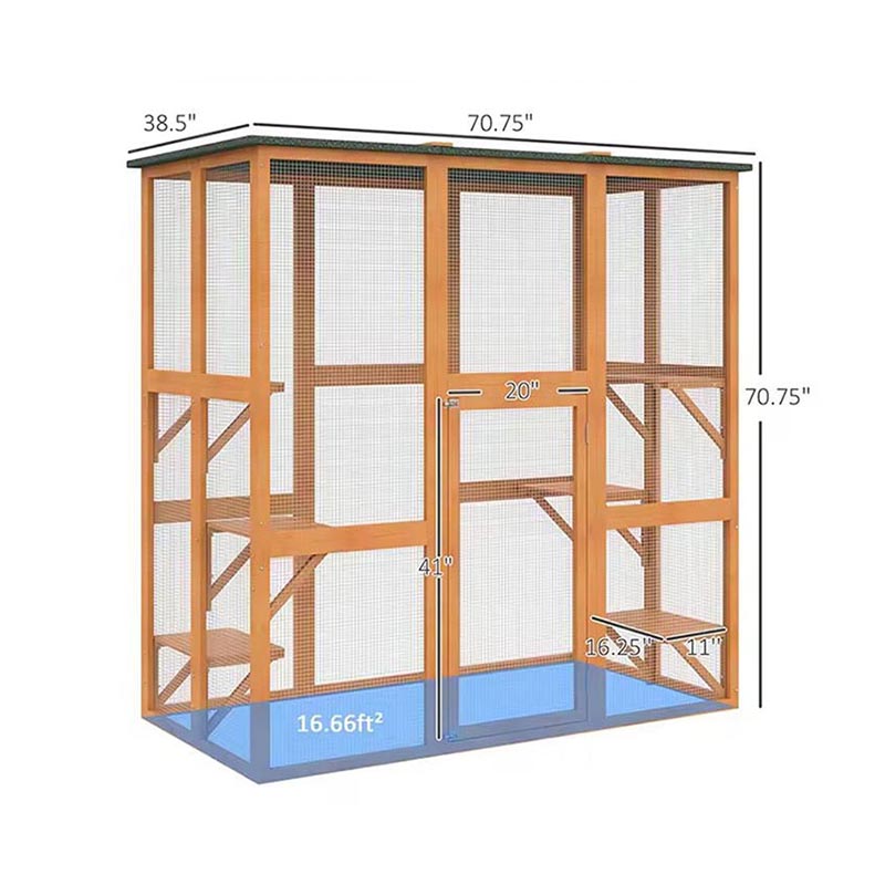 Venkovní dřevěná kočičí dům vodotěsná kočičí klec Venkovní dřevěná kočičí dům vodotěsná kočičí klec
