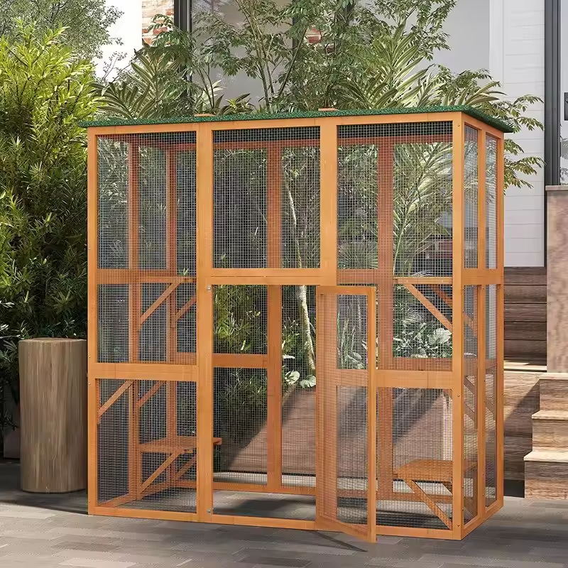 Venkovní dřevěná kočičí dům vodotěsná kočičí klec Venkovní dřevěná kočičí dům vodotěsná kočičí klec