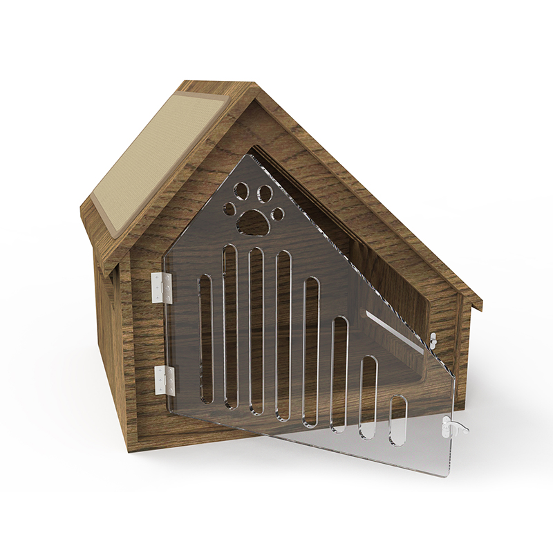 Moderní vnitřní dřevěný kočičí dům s kočičí klecí se škrábankou Moderní vnitřní dřevěný kočičí dům s kočičí klecí se škrábankou