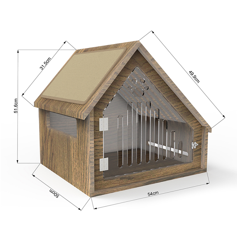 Moderní vnitřní dřevěný kočičí dům s kočičí klecí se škrábankou Moderní vnitřní dřevěný kočičí dům s kočičí klecí se škrábankou