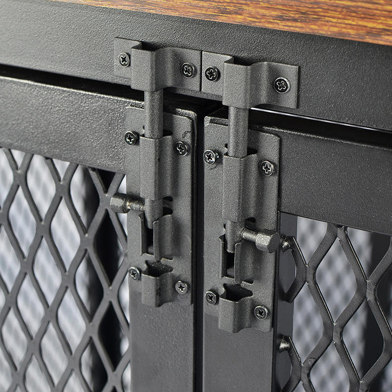 Otevřená horní těžká dřevěná klec ve stylu psí Otevřená horní těžká dřevěná klec ve stylu psí