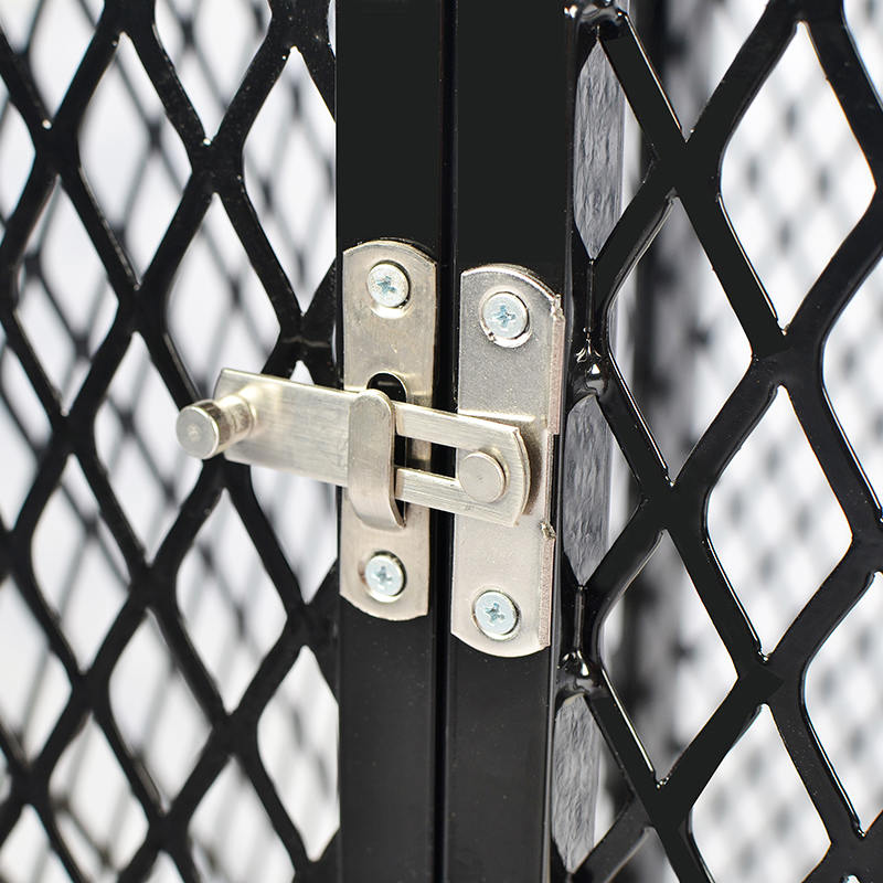 Nábytek Styl Velká dřevěná psí klece s koly a polštářem Nábytek Styl Velká dřevěná psí klece s koly a polštářem