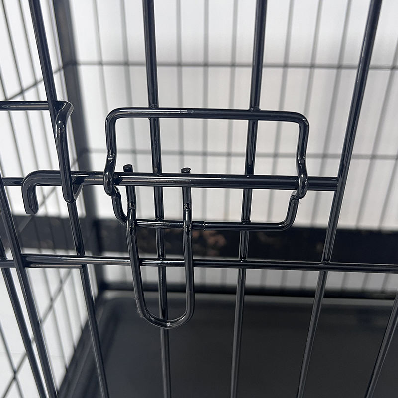 Velký dřevěný nábytek psí klec s odnímatelným podnosem Velký dřevěný nábytek psí klec s odnímatelným podnosem