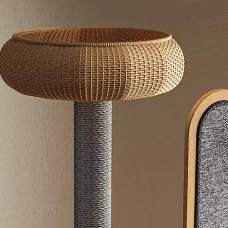 Kaktusový tvar dřevěné lezení rámeček pevný kočičí strom s kosmickou kapsli Kaktusový tvar dřevěné lezení rámeček pevný kočičí strom s kosmickou kapsli