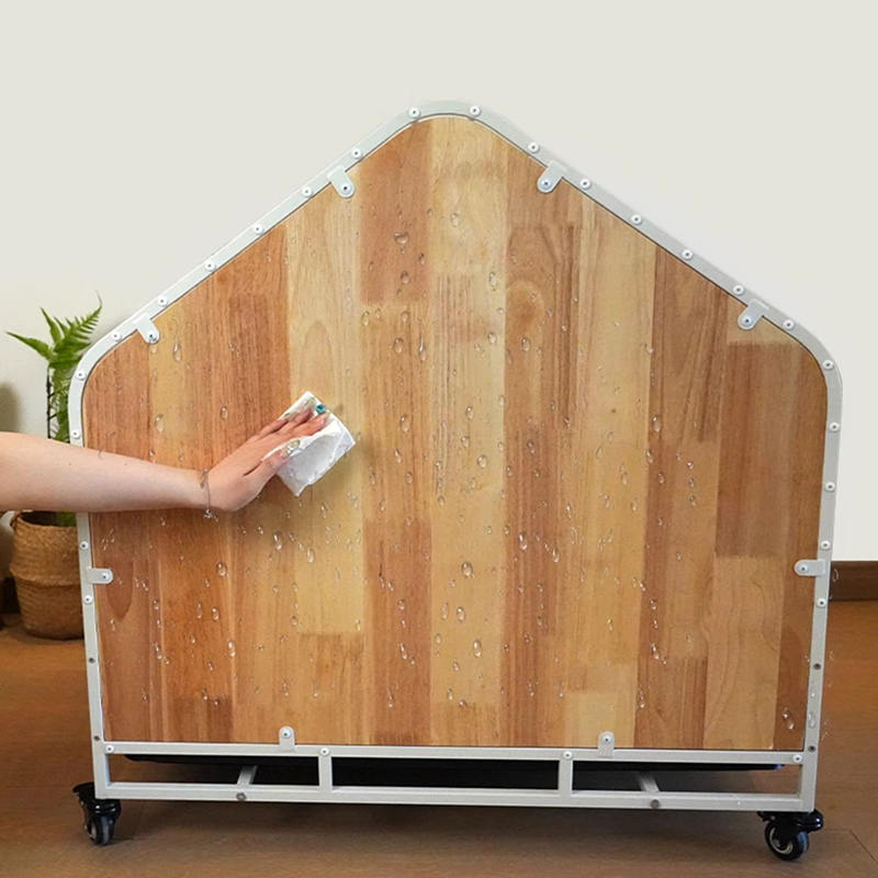 Velká dřevěná ocelová vnitřní psí klece Velká dřevěná ocelová vnitřní psí klece