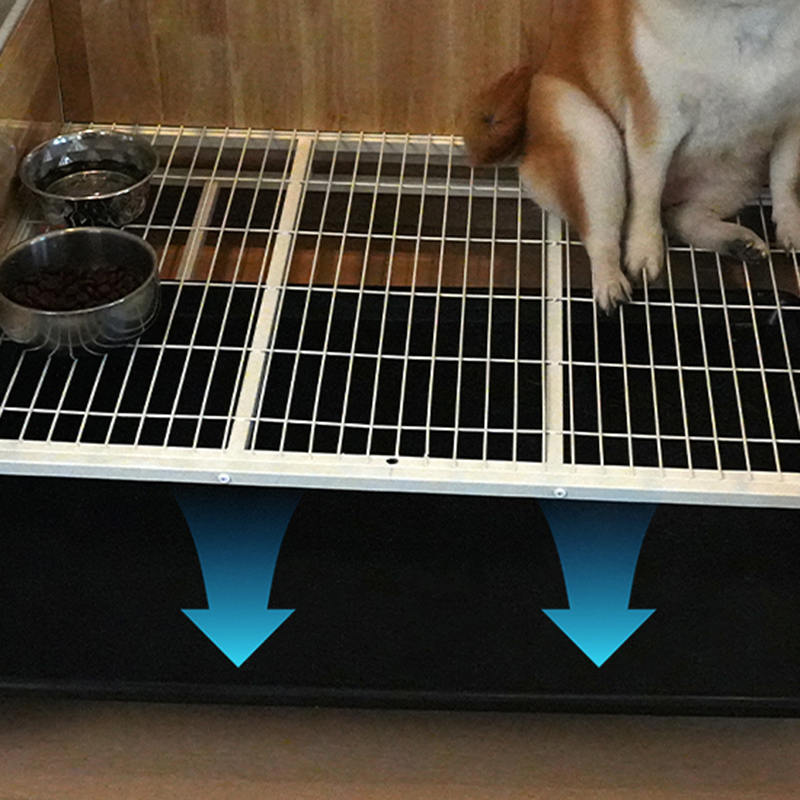 Velká dřevěná ocelová vnitřní psí klece Velká dřevěná ocelová vnitřní psí klece