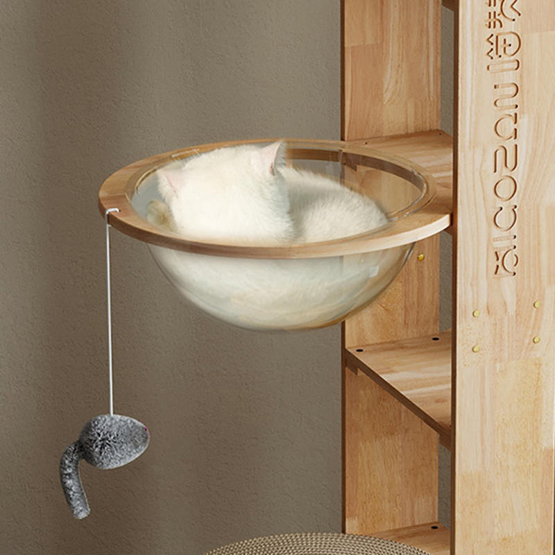 Víceúrovňová dřevěná věž Condo Climbing Frame Cat Tree Víceúrovňová dřevěná věž Condo Climbing Frame Cat Tree