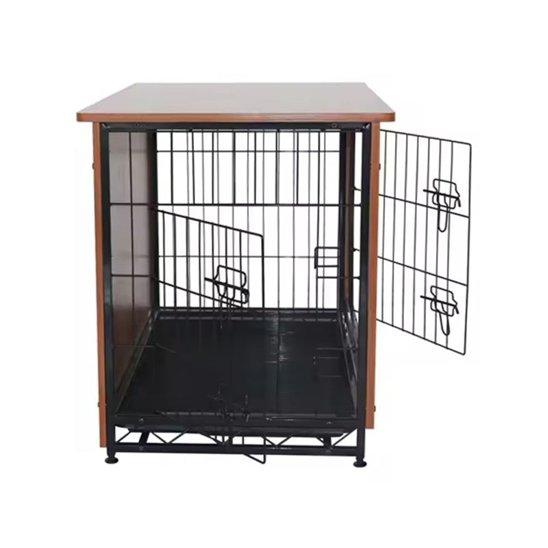 Vnitřní velký dřevěný kovový nábytek ve stylu psí bedny Vnitřní velký dřevěný kovový nábytek ve stylu psí bedny