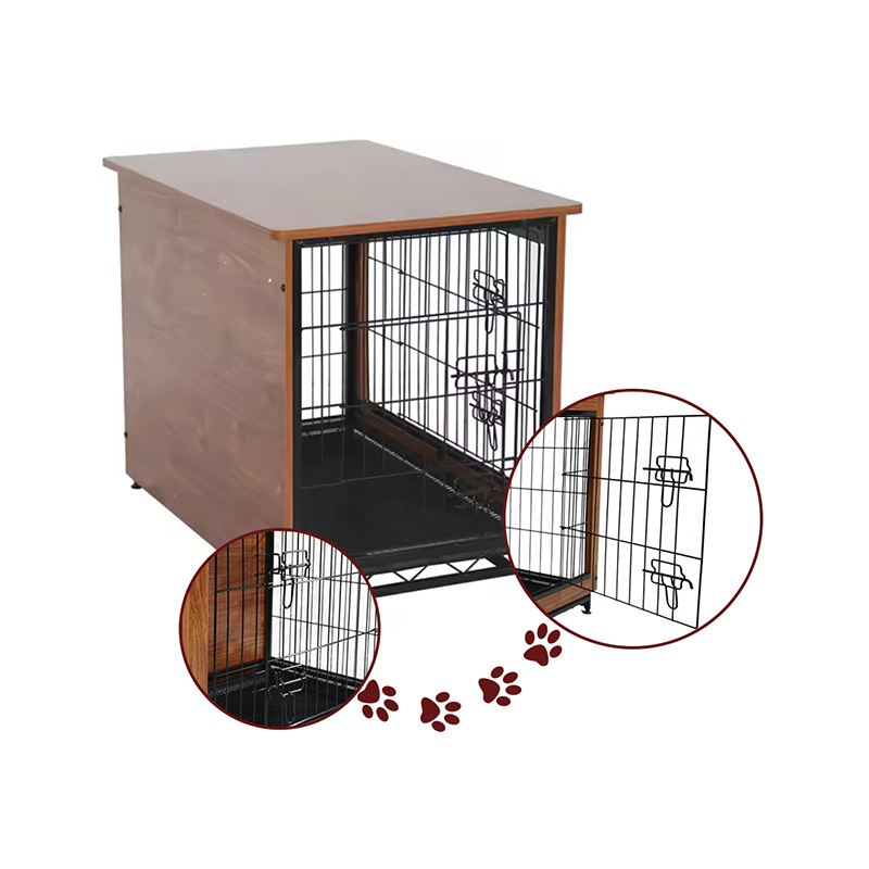 Vnitřní velký dřevěný kovový nábytek ve stylu psí bedny Vnitřní velký dřevěný kovový nábytek ve stylu psí bedny