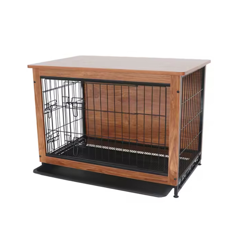 Vnitřní velký dřevěný kovový nábytek ve stylu psí bedny Vnitřní velký dřevěný kovový nábytek ve stylu psí bedny