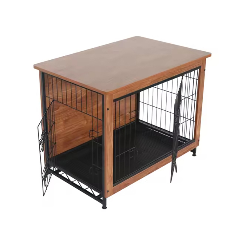 Vnitřní velký dřevěný kovový nábytek ve stylu psí bedny Vnitřní velký dřevěný kovový nábytek ve stylu psí bedny