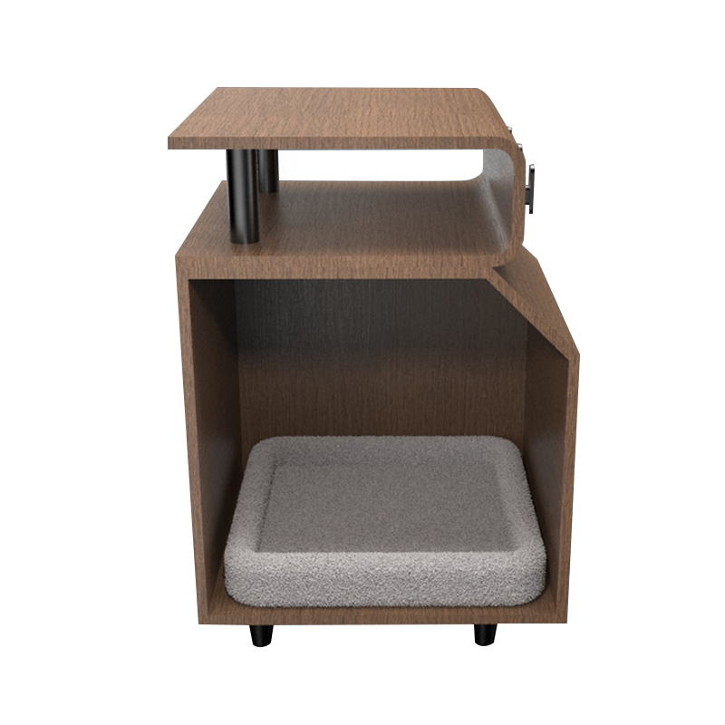 Dřevěná kočičí postel s poškrábání