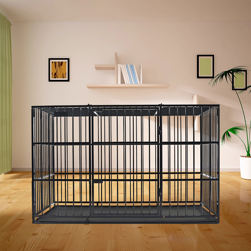 Otevřená horní kovová kovová psí klec Otevřená horní kovová kovová psí klec