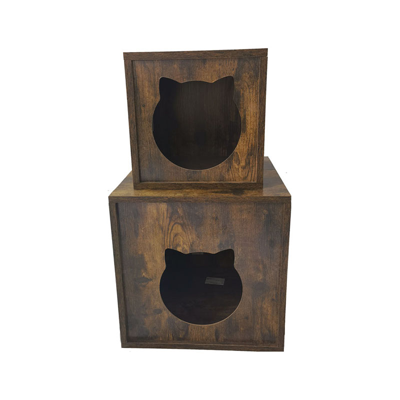 Particle Wood Indoor Furniture Cats Cage End Table Litter Cabinet