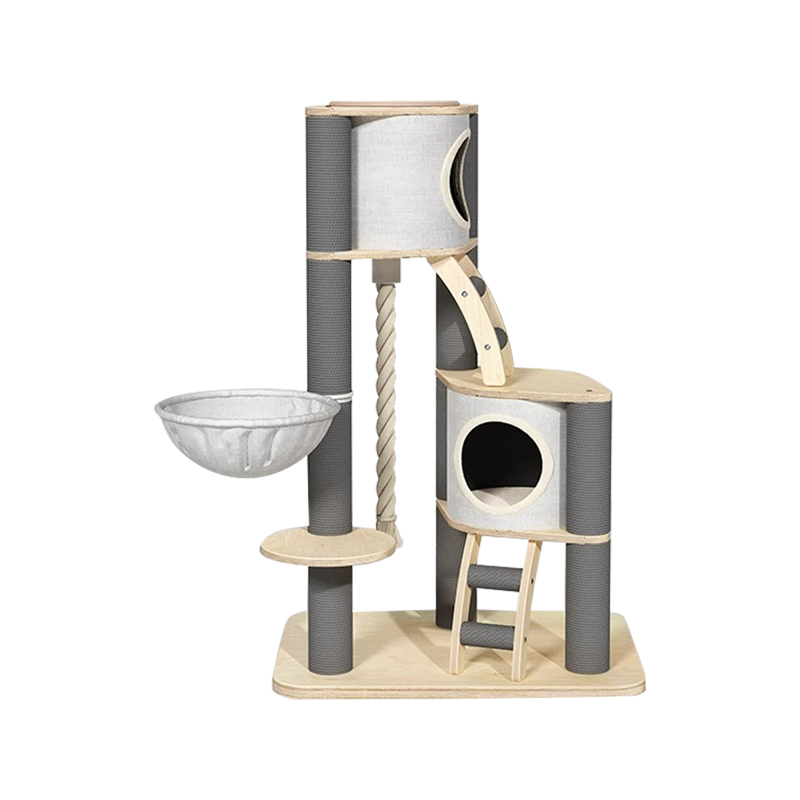 Věžová podlaha ke stropu vnitřní dřevo lezení rám kočky